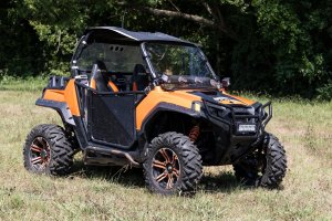 Polaris RZR S 800 EPS LE Vented Full Windshield - Rough Country - Scratch Resistant - 2014